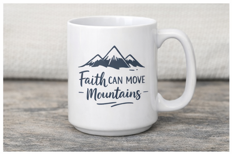 Faith Can Move Mountains 15oz Mug